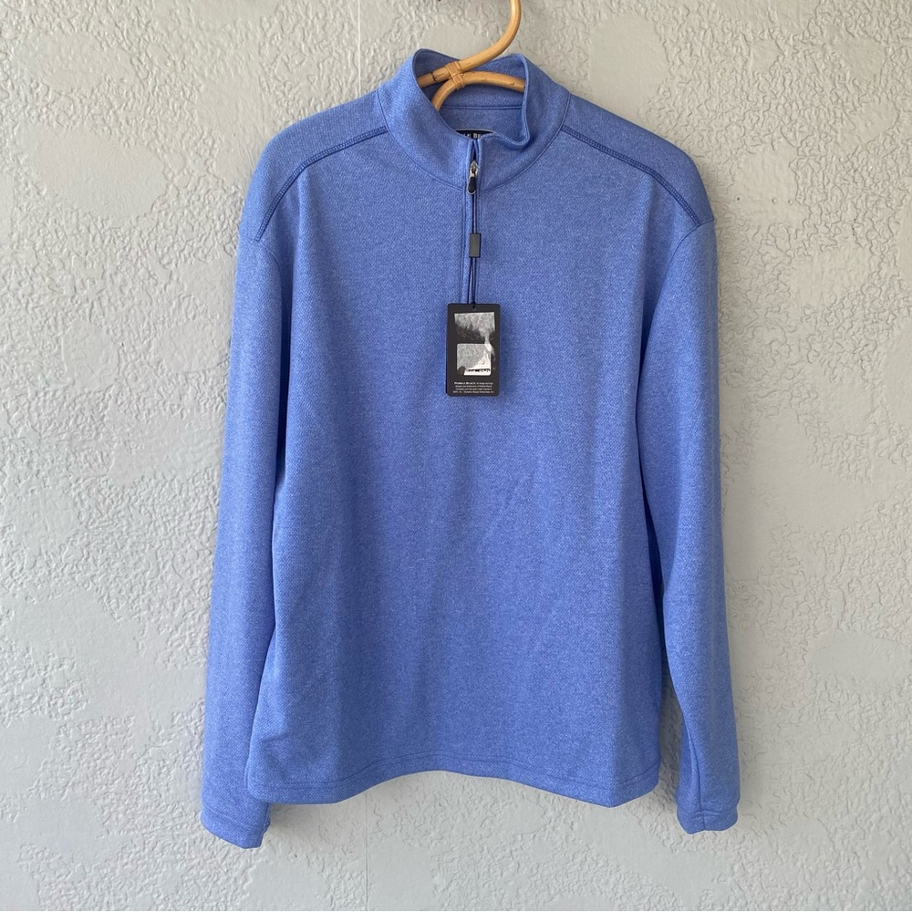 NWT Pebble Beach Light Blue Performance 1/4 Zip Pullover